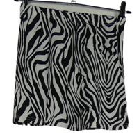 Dámska čierno-biela vzorovaná minisukňa Shein