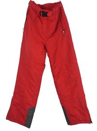 Pánské červené šusťákové funkční oteplovačky s opaskom Shamp