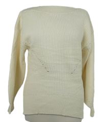 Dámsky biely ažurový sveter F&F