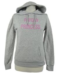 Dámská šedá mikina s nápisem a kapucí Primark