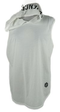 Pánske biele tielko s kapucňou