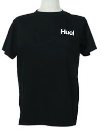 Pánske čierne tričko s logom Huel