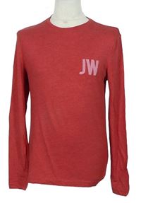 Pánske červené tričko s nápismi Jack Wills