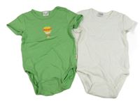 2x body bílé+ zelené s balonem