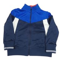 Modro-bielo-tmavomodrá športová prepínaci mikina M&S