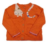 Oranžový prepínaci sveter s mačkou Mothercare