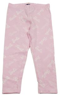 Svetloružové legíny s nápismi