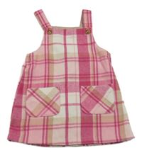 Ružovo-bielo-béžové kockované šaty Nutmeg