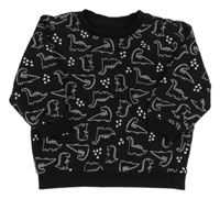 Černá mikina s dinosaury Matalan