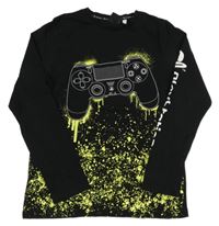 Černé triko s ovladačem - Playstation