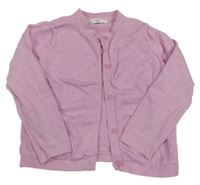 Ružový perforovaný prepínaci sveter M&S