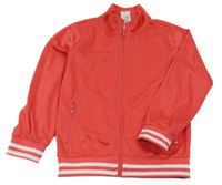 Tmavoružová športová prepínaci mikina s prúžkami