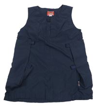 Tmavomodré podšité šušťákové šaty Mexx