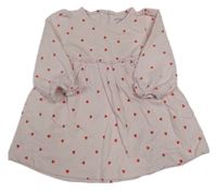 Ružové teplákové šaty so srdiečkami Primark