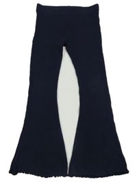 Tmavomoidré žebrované bootcut legínyNext