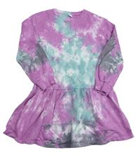 Ružovo-mátové batikované teplákové šaty Next