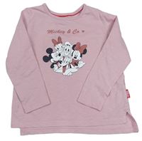 Růžové triko s Minnie a kamarády Disney