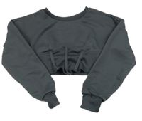 Tmavosivá crop mikina