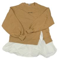 Béžová mikina s nápisom Zara