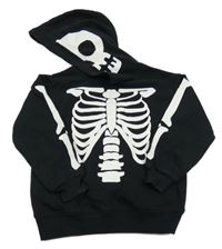 Černá mikina s kostmi a kapucí H&M