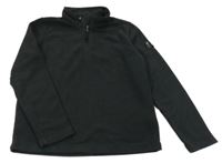 Čierna fleecová mikina