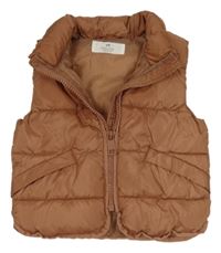 Skořicová šušťáková zateplená vesta H&M