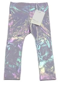 Nové - Lila metalické legíny Name it