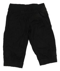 Čierne plátenné crop nohavice Page one young
