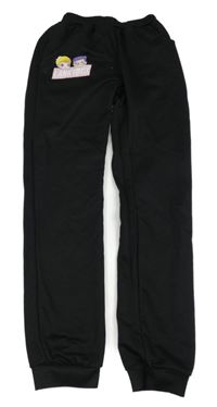 Černé tepláky s potiskem 