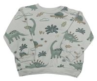 Biela mikina s dinosaurami F&F
