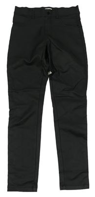 Čierne koženkové nohavice F&F
