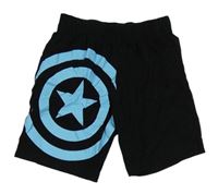 Černé bavlněné kraťasy Captain America