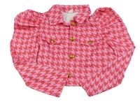 Růžovo-světlerůžový vzorovaný crop kabátek Shein