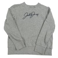 Šedá melírovaná mikina s nápisem Jack & Jones