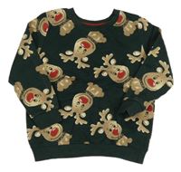 Tmavozelená mikina so sobmi So Cute