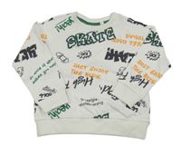 Biela mikina s nápismi Blukids