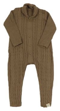 Béžový vzorovaný pletený overal George 