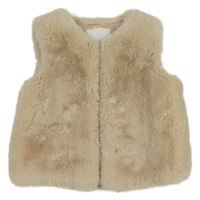 Béžová kožušinová podšitá vesta Matalan