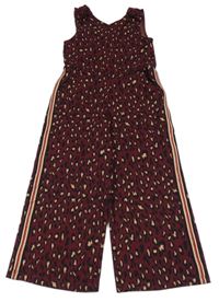 Vínový vzorovaný teplákový overal s pruhy C&A