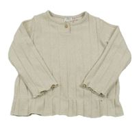 Béžový rebrovaný sveter Zara