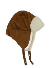 Hnědá semišová zateplená beranice 