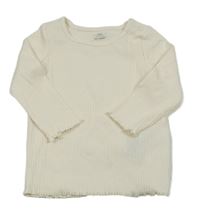 Pudrové rebrované tričko M&S