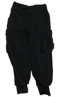 Černé cargo tepláky s kapsami George 