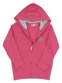 Ružová prepínaci mikina s motýlom a kapucňou Impidimpi