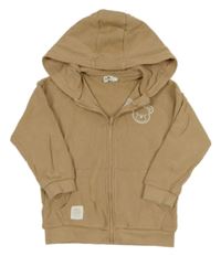 Béžová prepínaci mikina s medvedíkom a kapucňou So Cute