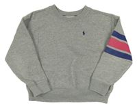 Šedá mikina s nápisem Ralph Lauren 