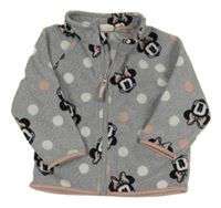 Sivá fleecová prepínaci mikina s Minnií H&M