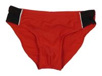 Červeno-černé chlapecké plavky 