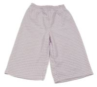 Fialovo-biele kockované culottes nohavice Zara