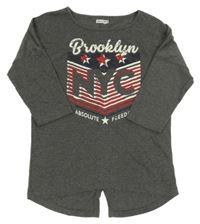 Šedá tunika s nápisem Ben&Ann